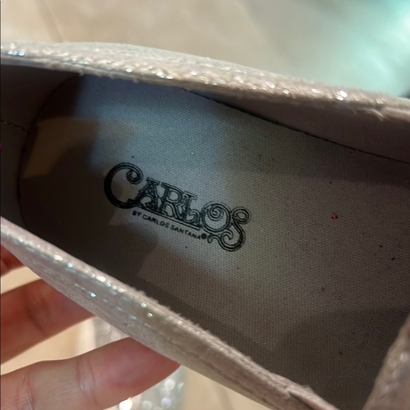 Carlos Santana Glittering Silver Slip-Ons - Picture 2 of 8